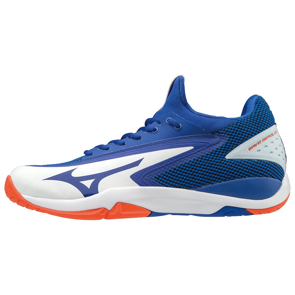 Tenis Netshoes Mizuno Wave Impulse - Homem - Branco/Azuis - OTAQH1548